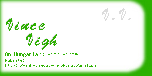 vince vigh business card